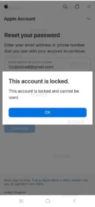 اپل آیدیم قفل شده- خدمات موبایل عرش