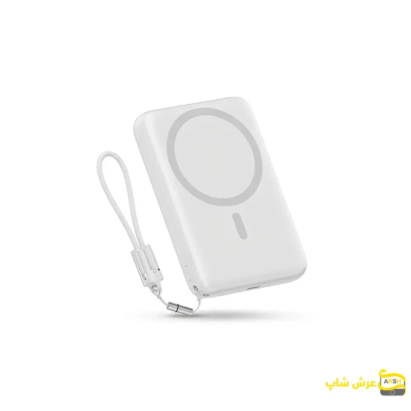 پاوربانک بی_سیم 15 کیو سی وای مدل PBW10A ظرفیت 10000- سفید